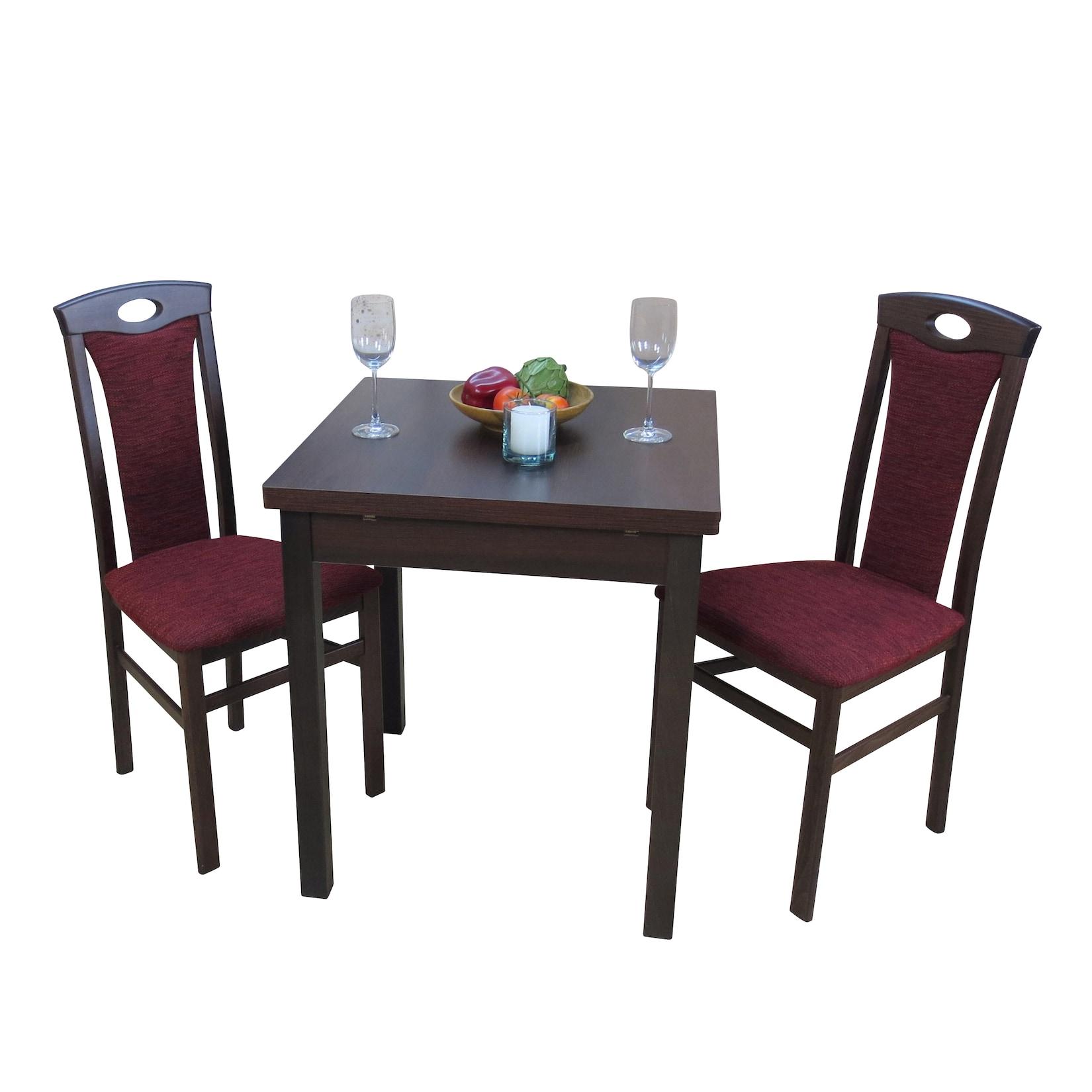 möbel direkt online Essgruppe 3-teilig - "Dinner for Two" Kassel I buche natur-nuss dunkel