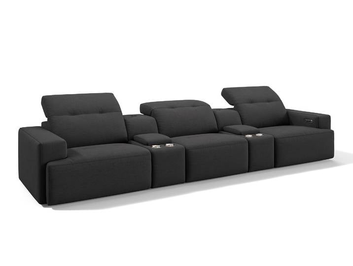 Stoff 3-Sitzer SORANO Kinosofa Relaxsofa 2 Stoffcouch Heim Kinosessel 3er