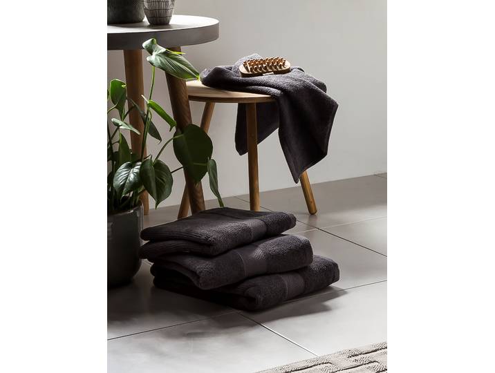 Serviette invité Deluxe 30 x 50cm Gris/Anthracite