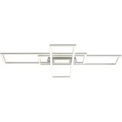 LED Deckenleuchte silberfarbig flach dimmbar Fernbedienung CCT