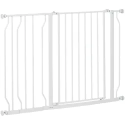 Hunde Türschutzgitter Treppenschutzgitter, 75-115 cm Hunde Türgitter Weiß