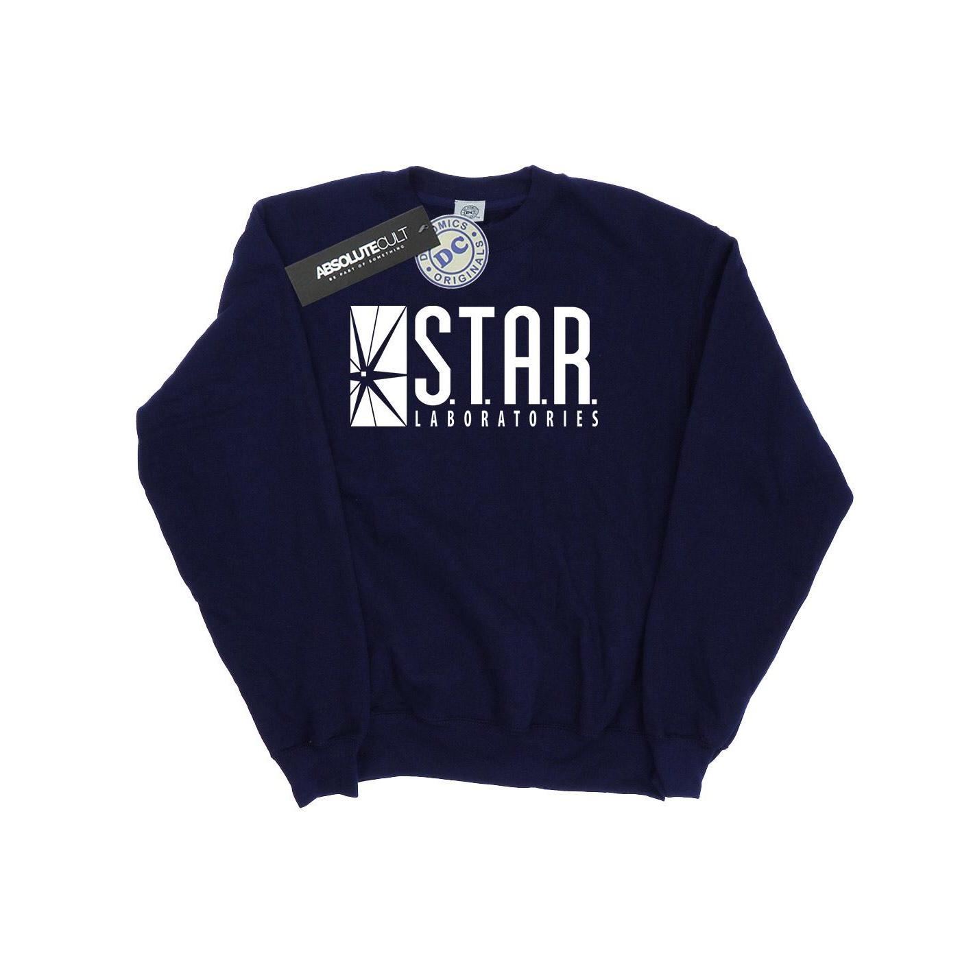 DC Comics Heren The Flash STAR Labs Sweatshirt (Marineblauw)