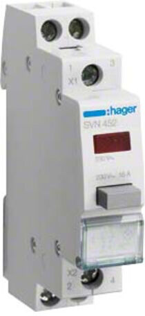 Hager Bouton-poussoir 1S/1Ö rouge, 230V SVN452 (SVN452)