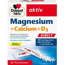 Doppelherz Magnesium + Calcium + D3 Direct 20 ST