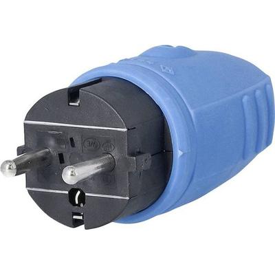 AS Schwabe 62401 Schutzkontaktstecker Gummi 230V Blau IP44