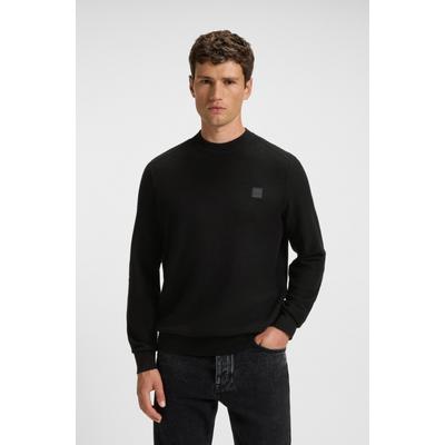 Strickpullover BOSS ORANGE "Anion Cotton Cashmere", Herren, Gr. 3XL, schwarz (schwarz001), Strick, Obermaterial: 95% Baumwolle, 5% Kaschmir, unifarben, regular fit normal, Rundhals, eingesetzt Bündchen, Pullover Strickpullover, Rundhalsausschnitt,...