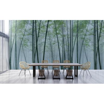 Fototapete LIVING WALLS "Walls by Patel In The Bamboo", blau, B:4m L:2,7m, Vlies, Tapeten, Vlies, Wand