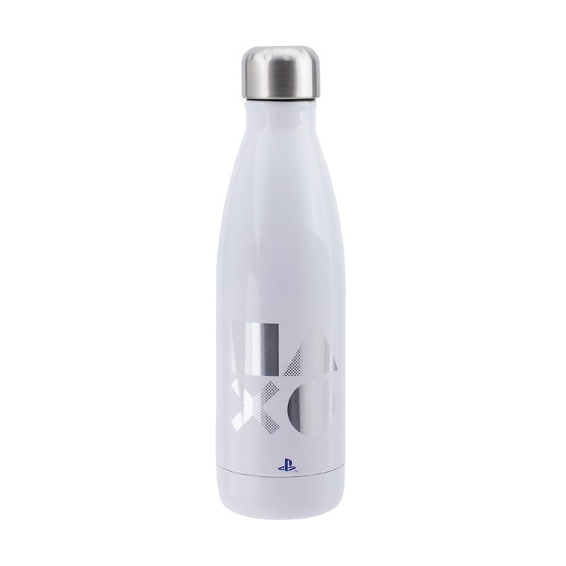 Paladone PS5 Drinkbeker met schroefdeksel, Zilver/Wit, 500 ml
