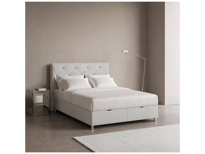 Boxxx Boxbett, Natur, Kunststoff, H3, Höhe ca. 26 cm, 160x200 cm, Bettkasten, gepolstertes Kopfteil, Stoffauswahl, in verschiedenen Größen erhältlich, Schlafzimmer, Betten, Doppelbetten