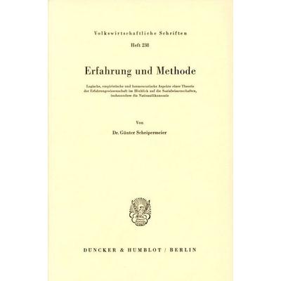 Erfahrung und Methode., Taschenbuch von Günter Scheipermeier, Duncker & Humblot, 978-3-428-03465-9