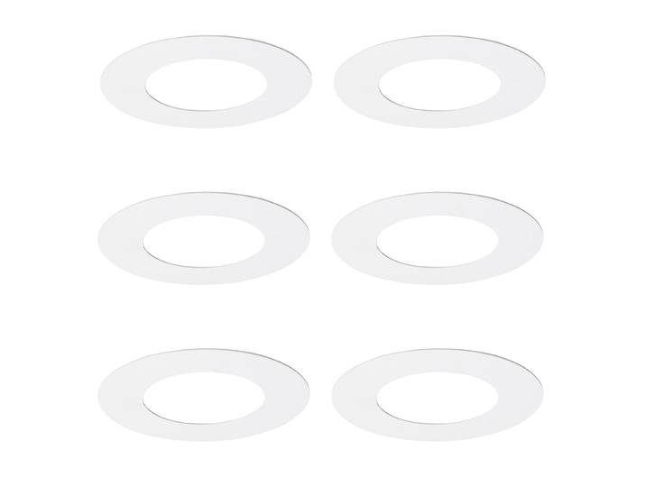 Lot de 6 bagues d'espacement blanches pour spots encastrables 7,5