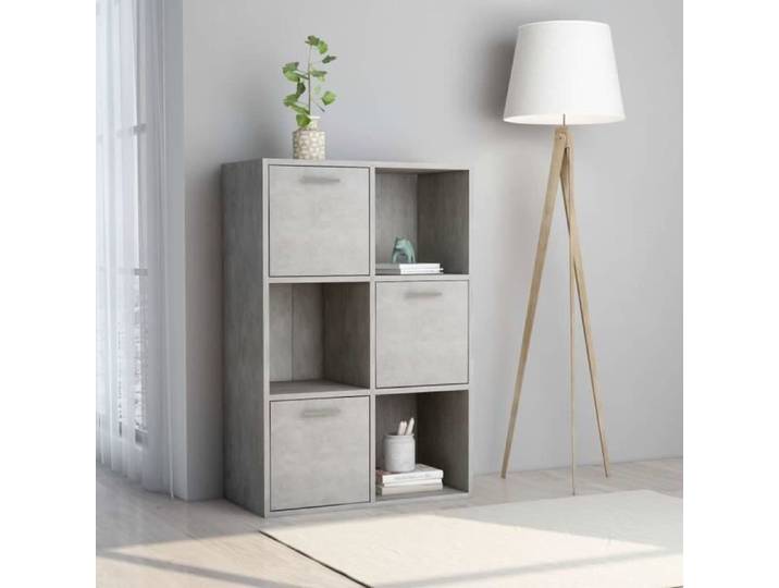 Armoire de rangement - Armoire De Chambre Gris béton 60x29 5x90 cm Aggloméré