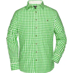 Hemd Trachtenlook "JN638" - S - green/white
