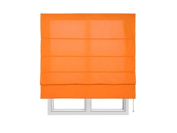 Storesdeco Raffrollos Orange, 90 cm x 175 cm, Kunststoff, Uni, Rechteckig, 90x175 cm, Heimtextilien, Vorhänge, Rollos