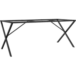 Helloshop26 - Tischbeine für Esstische X-förmig 160 x 80 x 73 cm robust und langlebig Industriestil schwarzer Stahl
