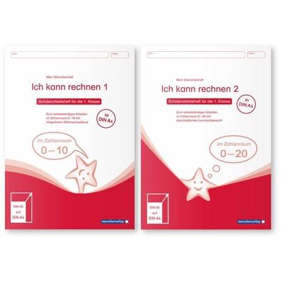 Ich kann rechnen 1 und 2 - Ausgabe in A4 - Schülerarbeitshefte für die 1. Klasse, Gebundene Ausgabe von Sternchenverlag GmbH, Sternchenverlag,