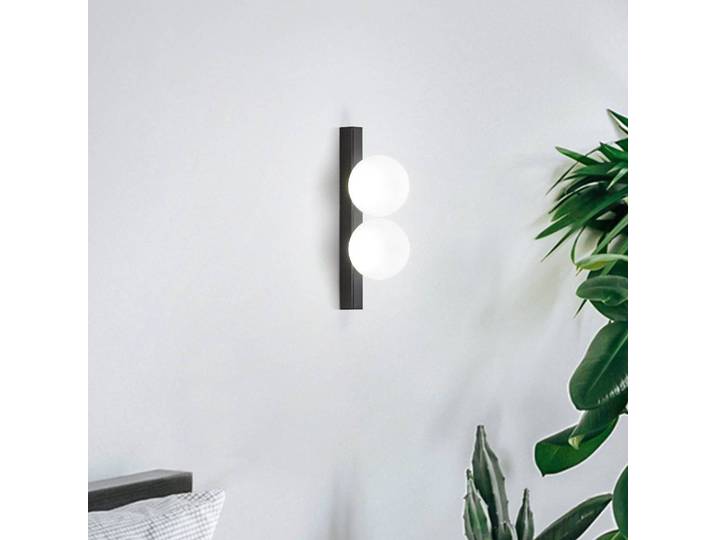 IDEAL LUX Designer Wandleuchte Ping Pong, schwarz, für Wohn- / Esszimmer, Metall, Design, Kugellampe