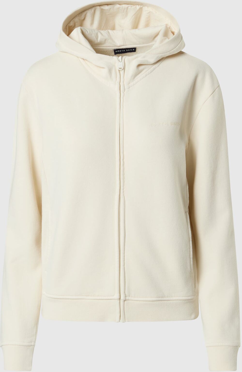 North Sails Hoodie mit gerippten Seiten Winter white L