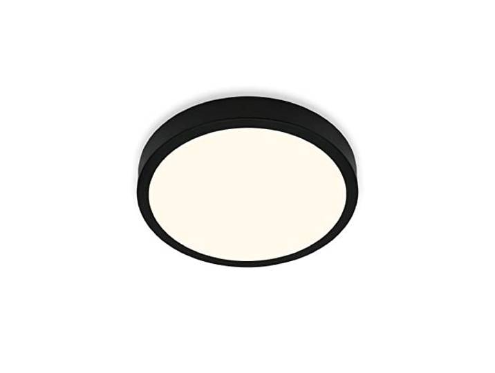 BRILONER - Plafonnier LED\, Plafonnier\, Lumière blanche chaude\, Lampe à monter\, Lampe à monter\, Noir\, Ø280x40 mm