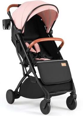 Costway Lightweight Baby Stroller Compact Travel Stroller with One-Hand Folding-Pink
