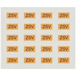 Siemens 5UH1085 Beschriftungsbogen mit 20 Klebeschildern in orange zur Kennzeichnung