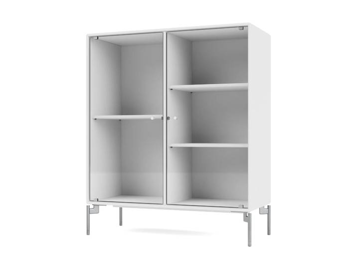 Montana Ripple II Vitrinenschrank 69,6x82,2x30 cm Snow-Beine chrome