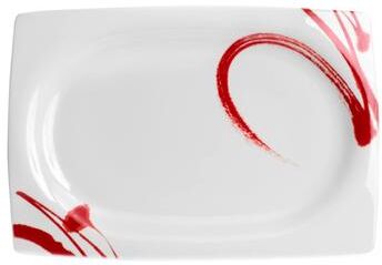 Red Vanilla "Paint it Red Rectangular Platter 15.5"" x 10.75"""