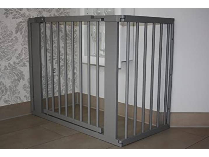 Schutzgitter Absperrgitter Türgitter Treppenschutzgitter 117 bis 363 cm grau (139cm)