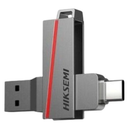 Hiksemi CLE USB 32 GB Série E307C U3 Dual USB 3.2 et USB Type C Coloris Grey (32 GB, USB-A, USB-C) (HS-USB-E307C(STD)/32G/U3/NEWSEMI/WW)