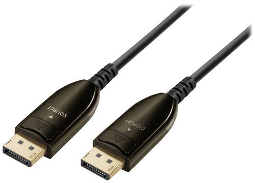 Maxtrack DisplayPort / Glasfaser Anschlusskabel DisplayPort Stecker, DisplayPort Stecker 15.00m Schwarz C 509-15ML 8K UHD