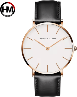 Inspire Essentials Rose Gold Leather Quartz Watch For Men And Women f