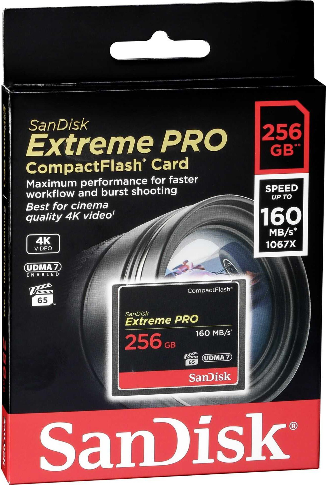 SanDisk Extreme PRO CompactFlash-kaart, 256 GB