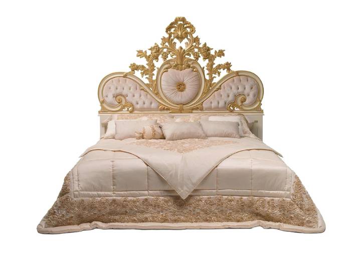 Xlmoebel Bett Beige Chesterfield Doppelbett aus hochwertigem Holz (Bett, Bett), Hergestellt in Europa