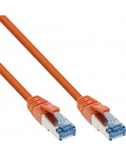 InLine Patchkabel S/FTP PiMf Cat.6A 500 MHz halogenfrei Kupfer orange 15m Blau Orange (76815O)