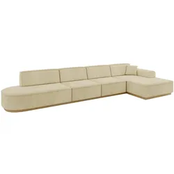 ECKSOFA Ottomane Rechts IREA-L3-v2 - 412x165x80 cm Beige