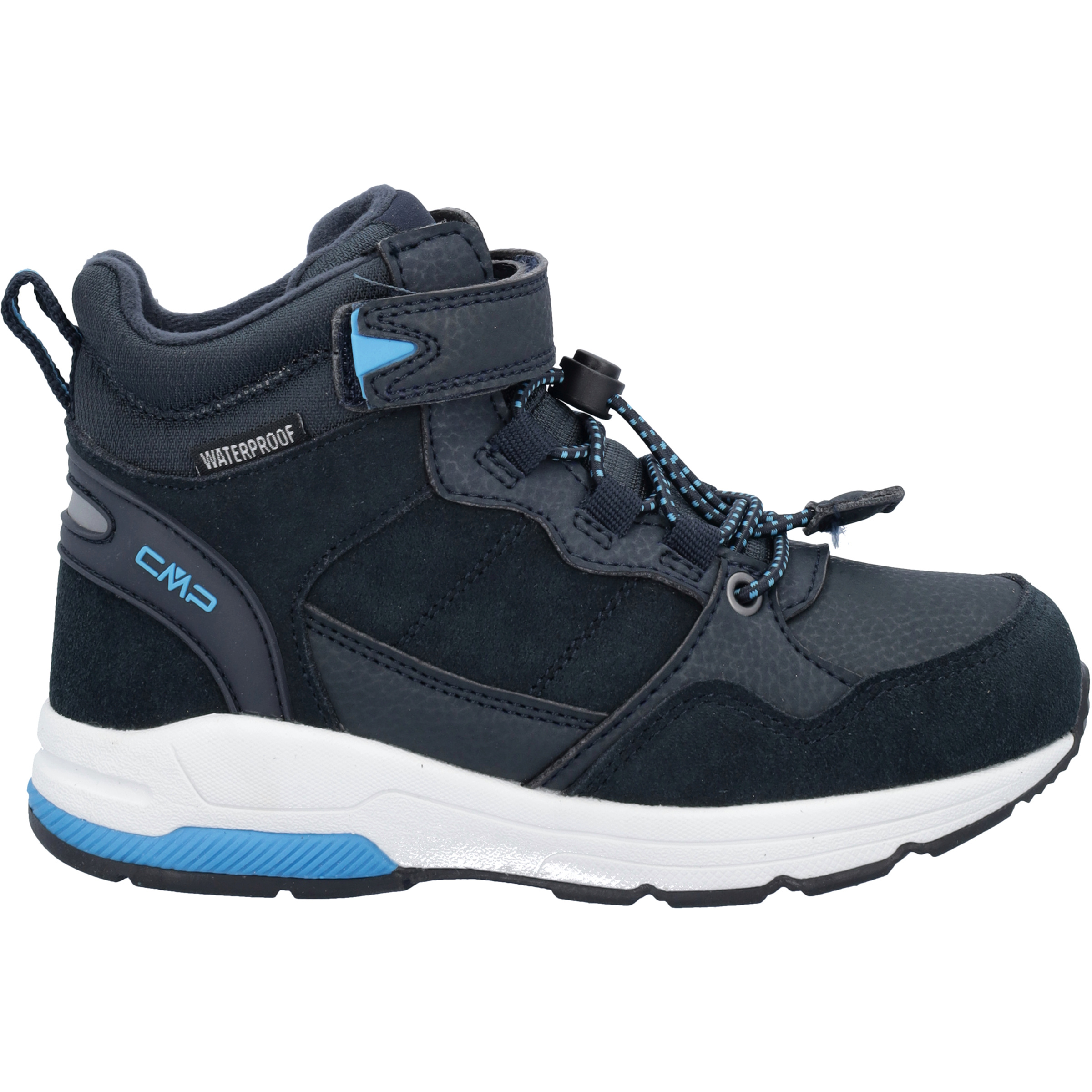 CMP Hadil Leather WP Kinder Freizeitschuhe blau Größe 34 Lifestyle Wasserdicht