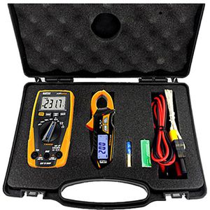 HT-Instruments Messgeräte-Set 1009950, E-KIT, inkl. Stromzange, Multimeter, Koffer