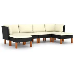 vidaXL, Gartenlounge, Kasonus (2x corner + 2x middle+ 2x footrest)