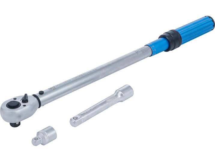 BGS-2837 Jeu de clés dynamométriques avec adaptateur + rallonge Sortie carré extérieur 12\,5 mm (1/2\ ) 40 - 220 Nm 3 pièces