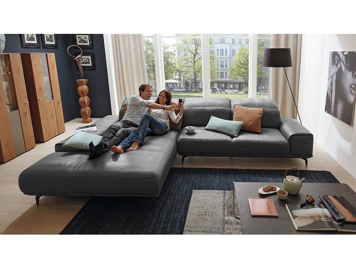 Musterring MR 2490 mit Funktion echt Leder Ecksofa