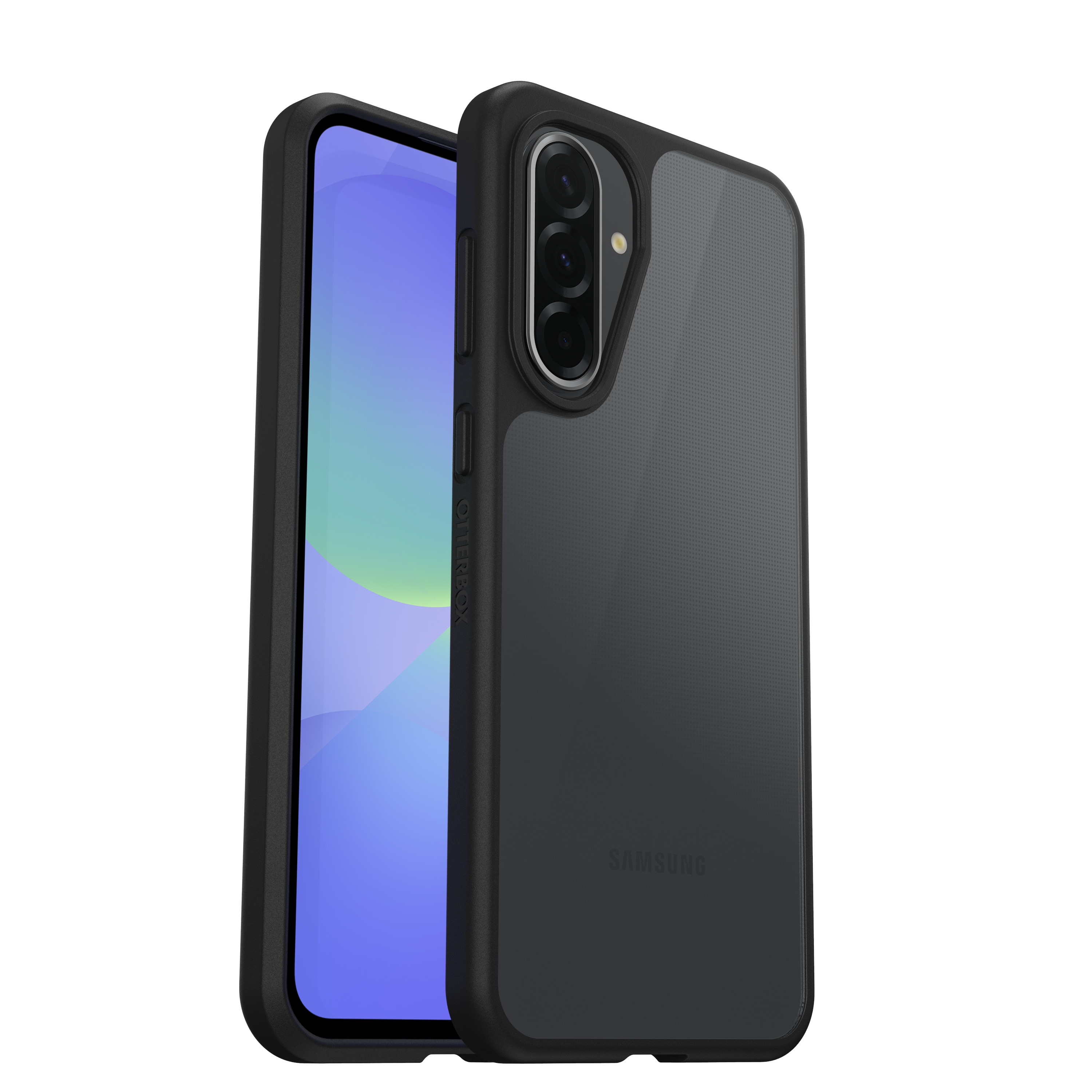 OtterBox React Case für Samsung Galaxy A36 5G Black Crystal - clear/black ProPack