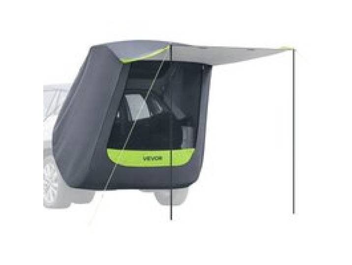 VEVOR Heckklappenzelt Autozelt (1,5 x 1,5 m Hauptzelt), Wasserdichtes (PU2000 mm) Campingzelt mit Sonnensegel & Tragetasche, SUV-Heckzelt für Camping Wandern Outdoor-Aktivitäten Tragbar