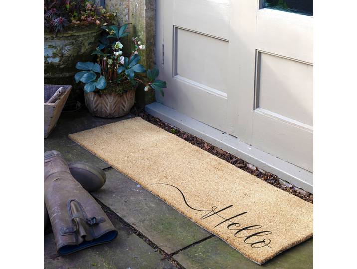 Paillasson LONG-HELLO 40 x 1 x 120cm Marron