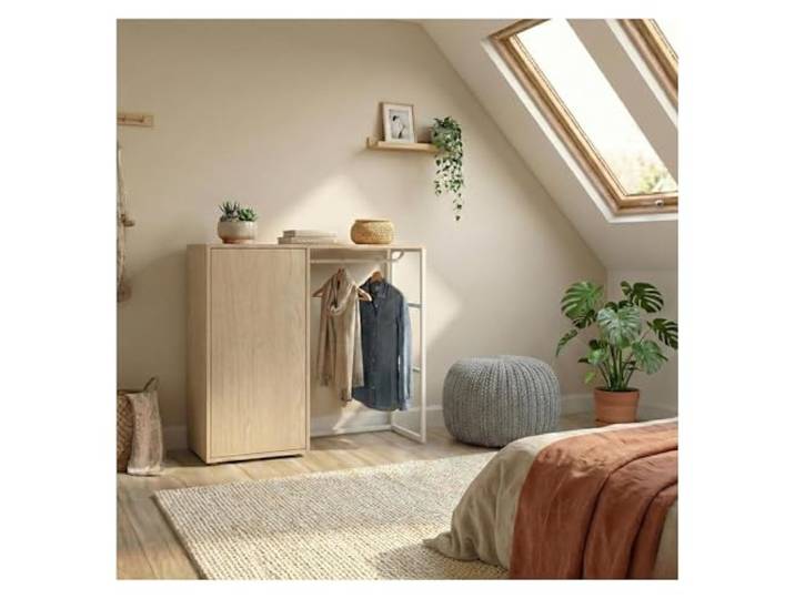 MOB-IN Kleiderständer Kadra unter Dachboden Kleiderschrank und Kiste 100 x 85 cm