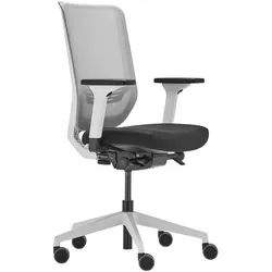 Trendoffice Bürostuhl »to-sync work mesh weiß« mit Armlehnen weiß, 57 cm