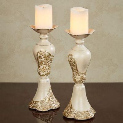 Touch of Class Floressa Candleholder Pair Multi Metallic , Multi Metallic