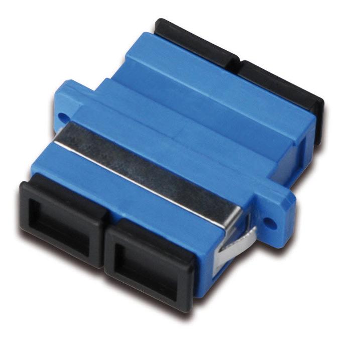 Digitus SC / SC Duplex Kupplung Farbe blau Zirkonia Keramikhülse Kunststoffgehäuse Singlemode inkl. Schra... (DN-96003-1)