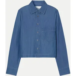 Cropped Jeansbluse Blau XS