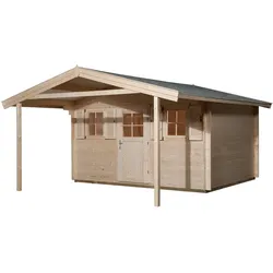 Weka Gartenhaus 135 mit Vordach 380 x 300 cm - 50 % Rabatt auf Dacheindeckung