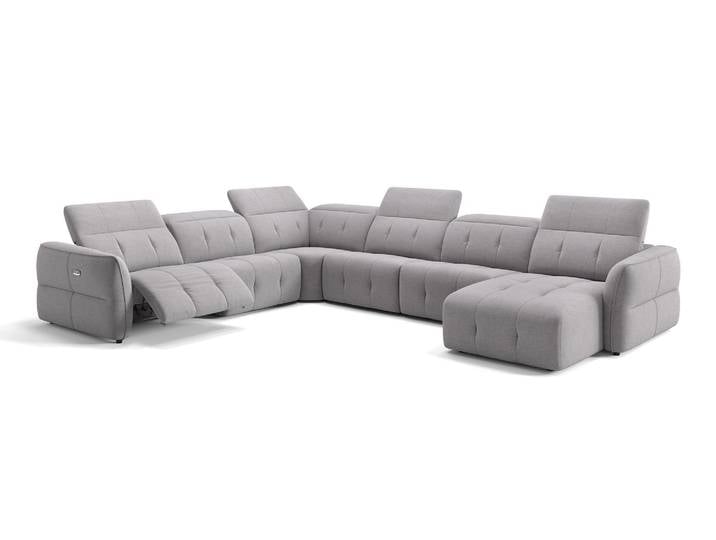 Stoff Ecksofa MARANELLO Wohnlandschaft XXL Sofa